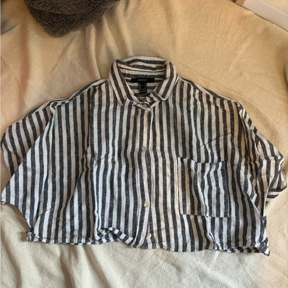Forever21 Flowy Striped Shirt
